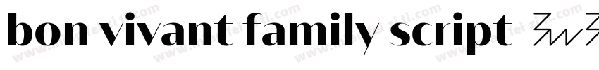 bon vivant family script字体转换